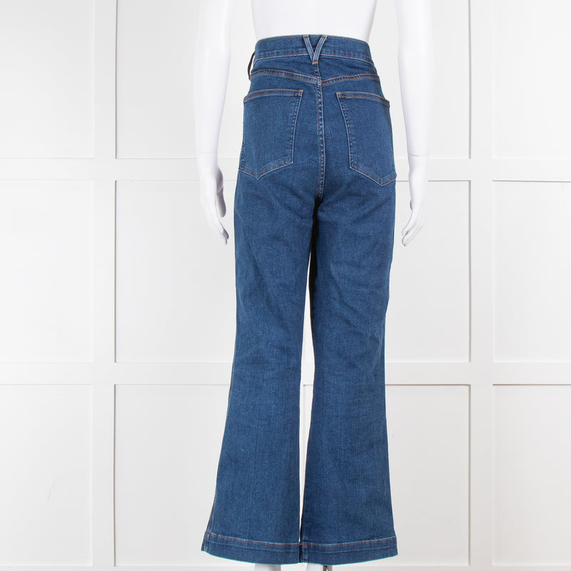 Veronica Beard High Waisted Flared Jeans