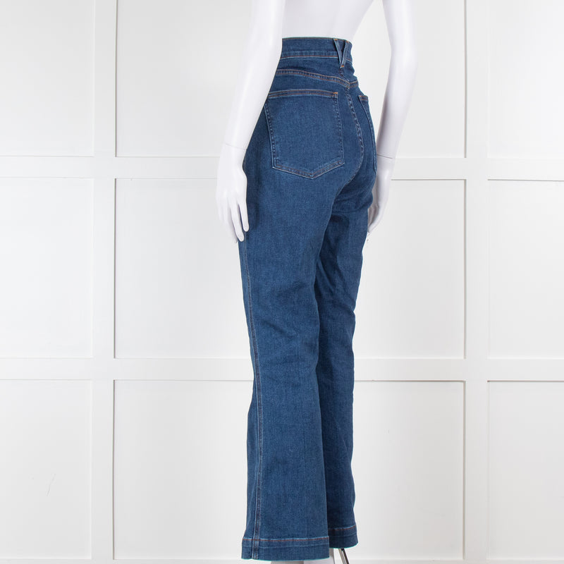 Veronica Beard High Waisted Flared Jeans