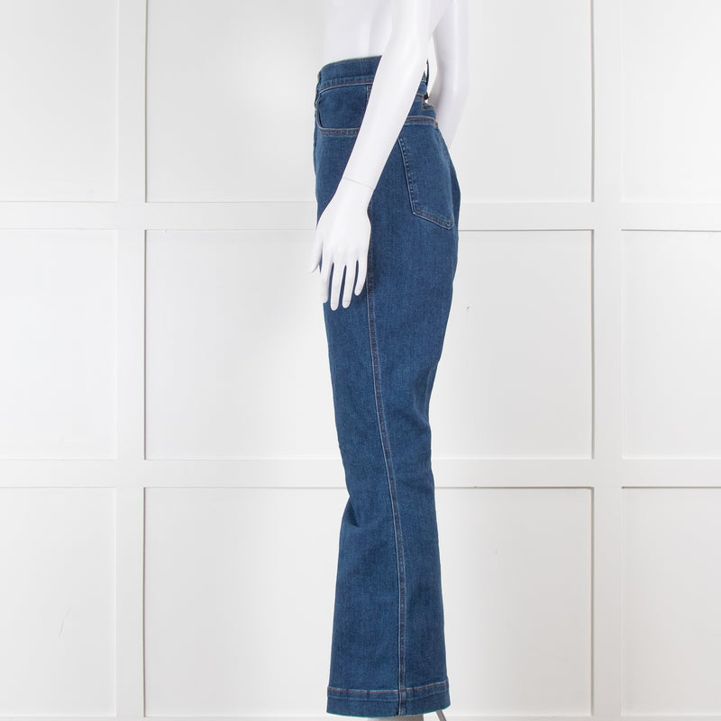 Veronica Beard High Waisted Flared Jeans