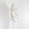 Me + Em Pale Floral Blouse With Lace Collar