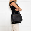 Chanel Black Caviar Leather Framed Business Affinity Tote Bag