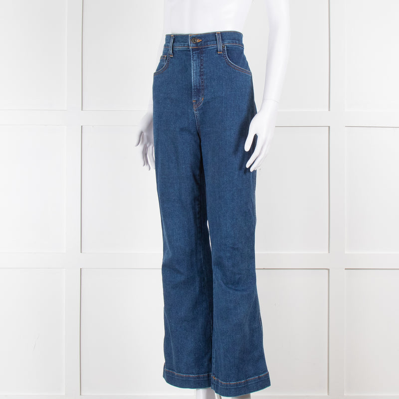 Veronica Beard High Waisted Flared Jeans