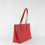 Aspinal Of London Red Leather Large Tote Bag