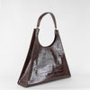 Staud Brown Croc Effect Rey Bag
