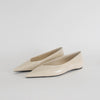 Toteme Cream Asymmetric Leather Ballet Flats