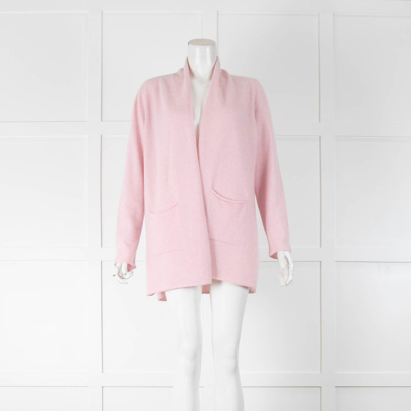 Repeat Cashmere Pale Pink Buttonless Cardigan