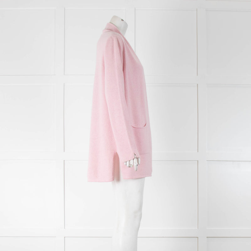 Repeat Cashmere Pale Pink Buttonless Cardigan