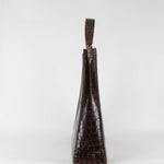 Staud Brown Croc Effect Rey Bag