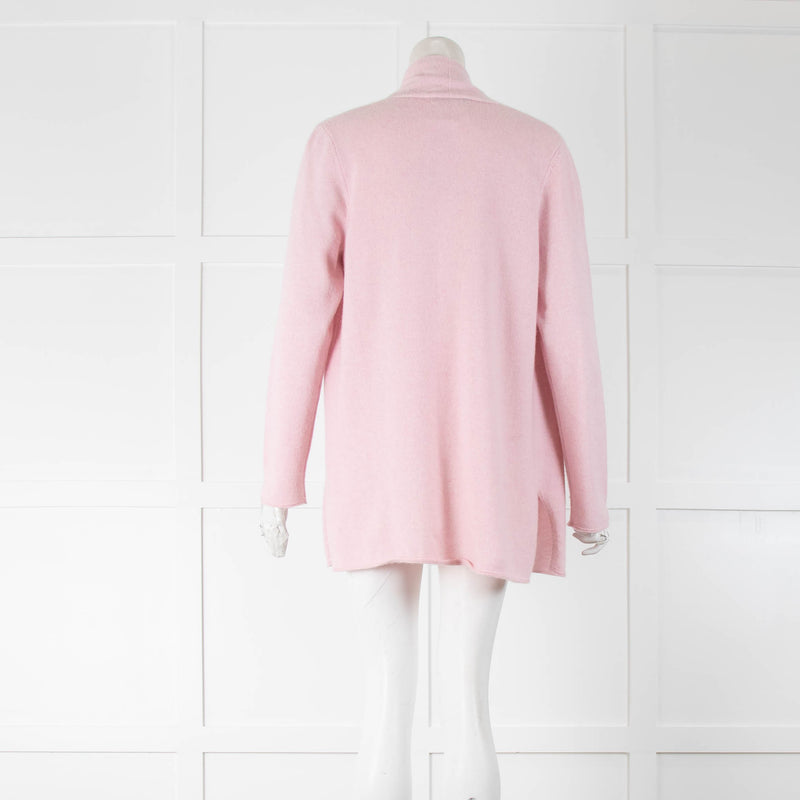 Repeat Cashmere Pale Pink Buttonless Cardigan