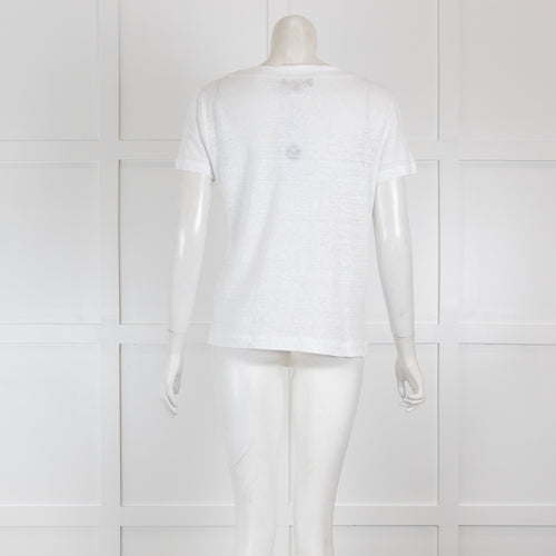 Loro Piana White T-Shirt with Logo Motif