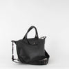 Longchamp Black Leather Le Pliage Tote Bag