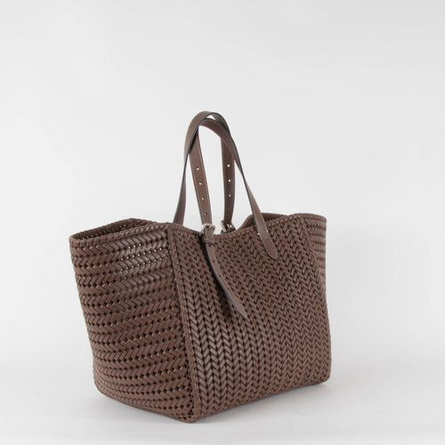 Anya Hinmarch Neeson Brown Leather Tote Bag