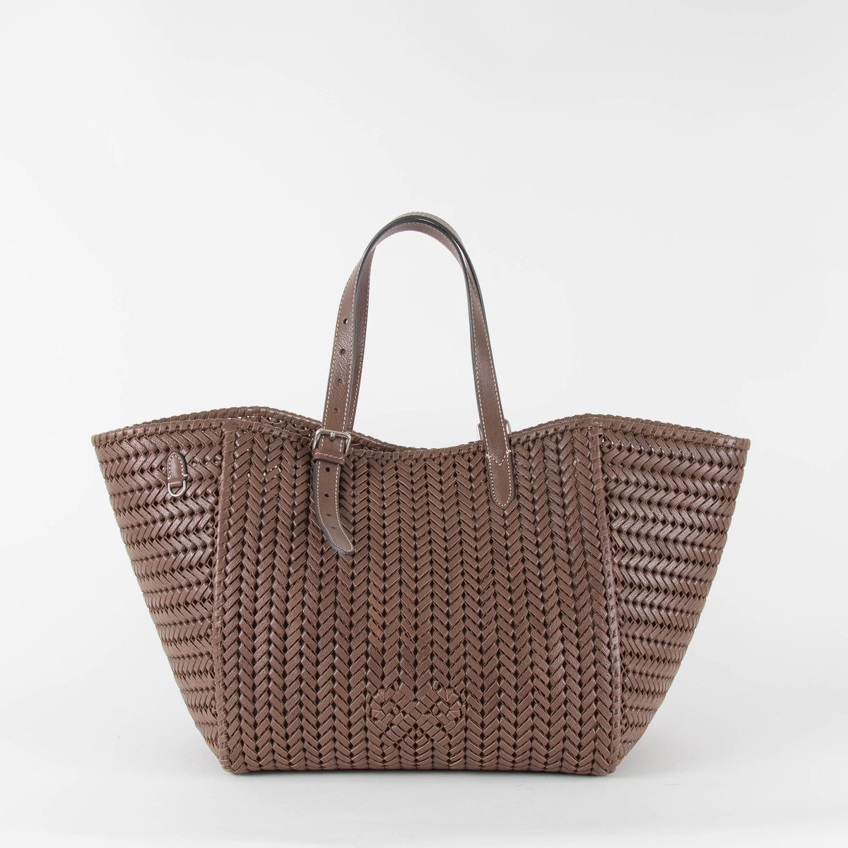 Anya Hinmarch Neeson Brown Leather Tote Bag