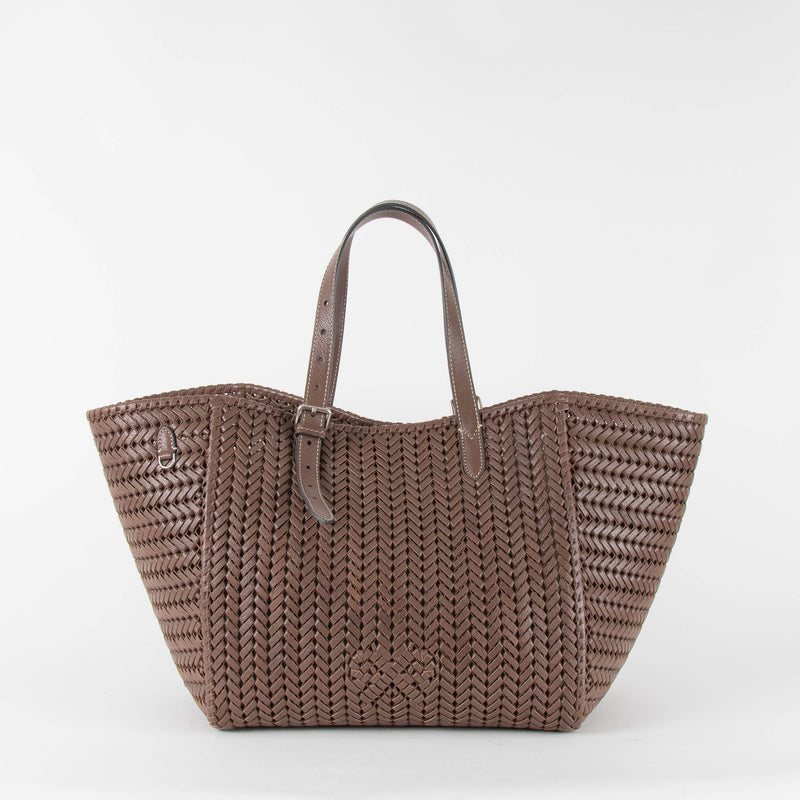 Anya Hinmarch Neeson Brown Leather Tote Bag