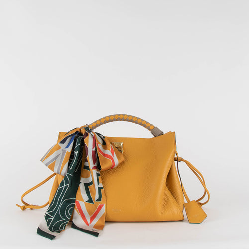 Mulberry Large Mustard Iris Bag With Twilly