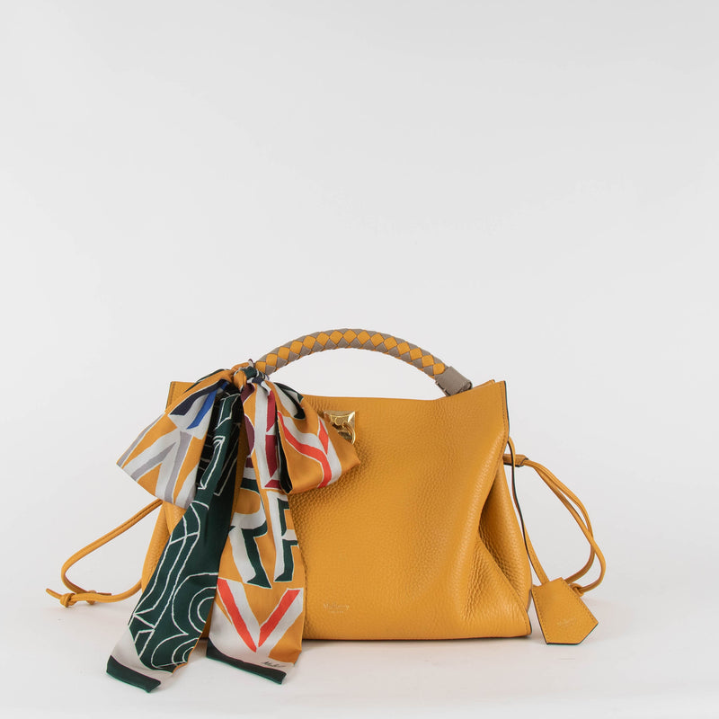 Mulberry Large Mustard Iris Bag With Twilly