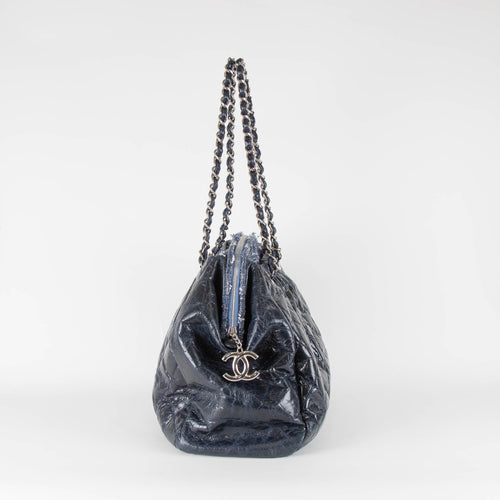 Chanel Blue Glaze Calfskin Portobello Tote with Blue Boucle Accents