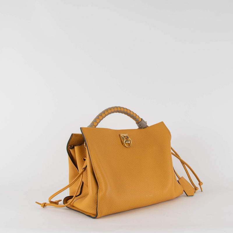 Mulberry Large Mustard Iris Bag With Twilly