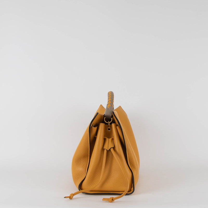 Mulberry Large Mustard Iris Bag With Twilly
