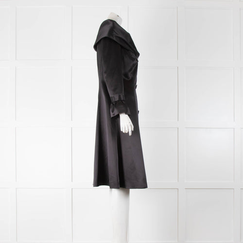 DKNY Black Satin Feel Evening Coat