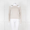 Patrizia Pepe Grey Jumper With Shoulder Chain Detail