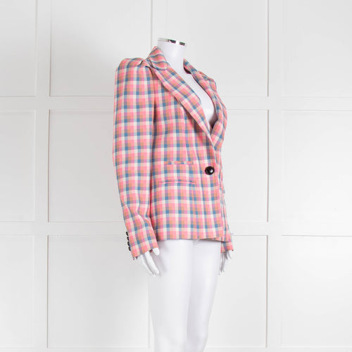 Smythe Pink Multicoloured Check Jacket