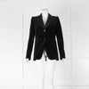 Sportmax Black Velvet Blazer Silk Collar