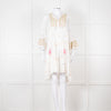 Miss June White Beach Dress with Pastel Embroidery