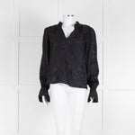 Paige Black Frill Collar Top