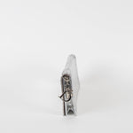 Christian Dior Silver Snakeskin Clutch Bag