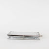 Christian Dior Silver Snakeskin Clutch Bag