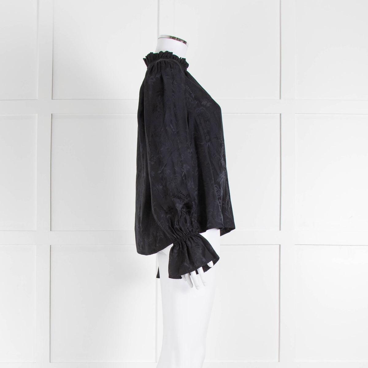Paige Black Frill Collar Top