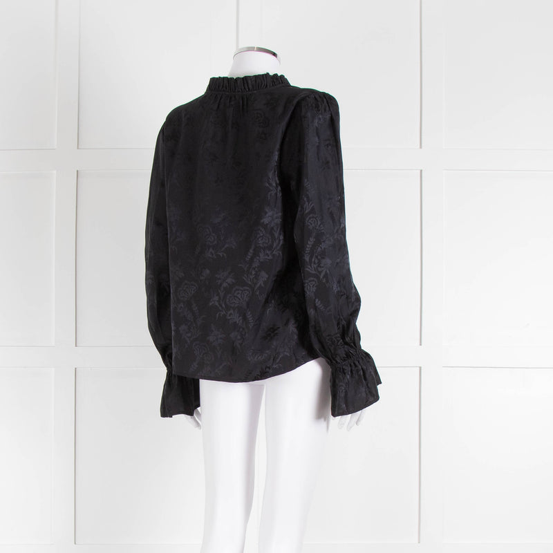 Paige Black Frill Collar Top