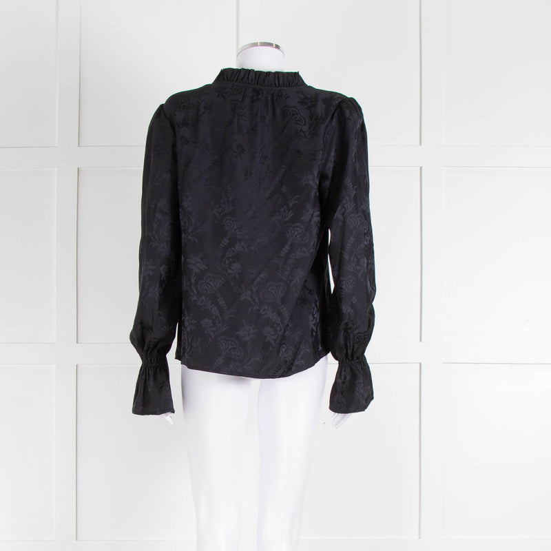 Paige Black Frill Collar Top
