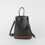 Gucci Black Leather Ophidia Small Bucket Bag
