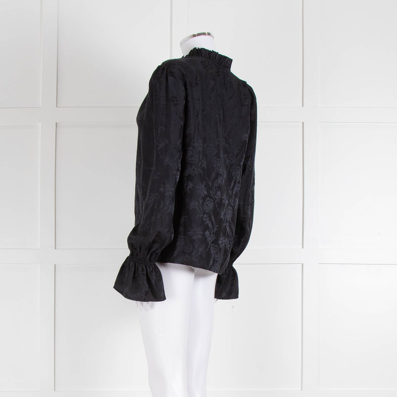 Paige Black Frill Collar Top