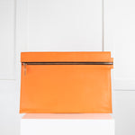 Victoria Beckham Orange Envelope Clutch
