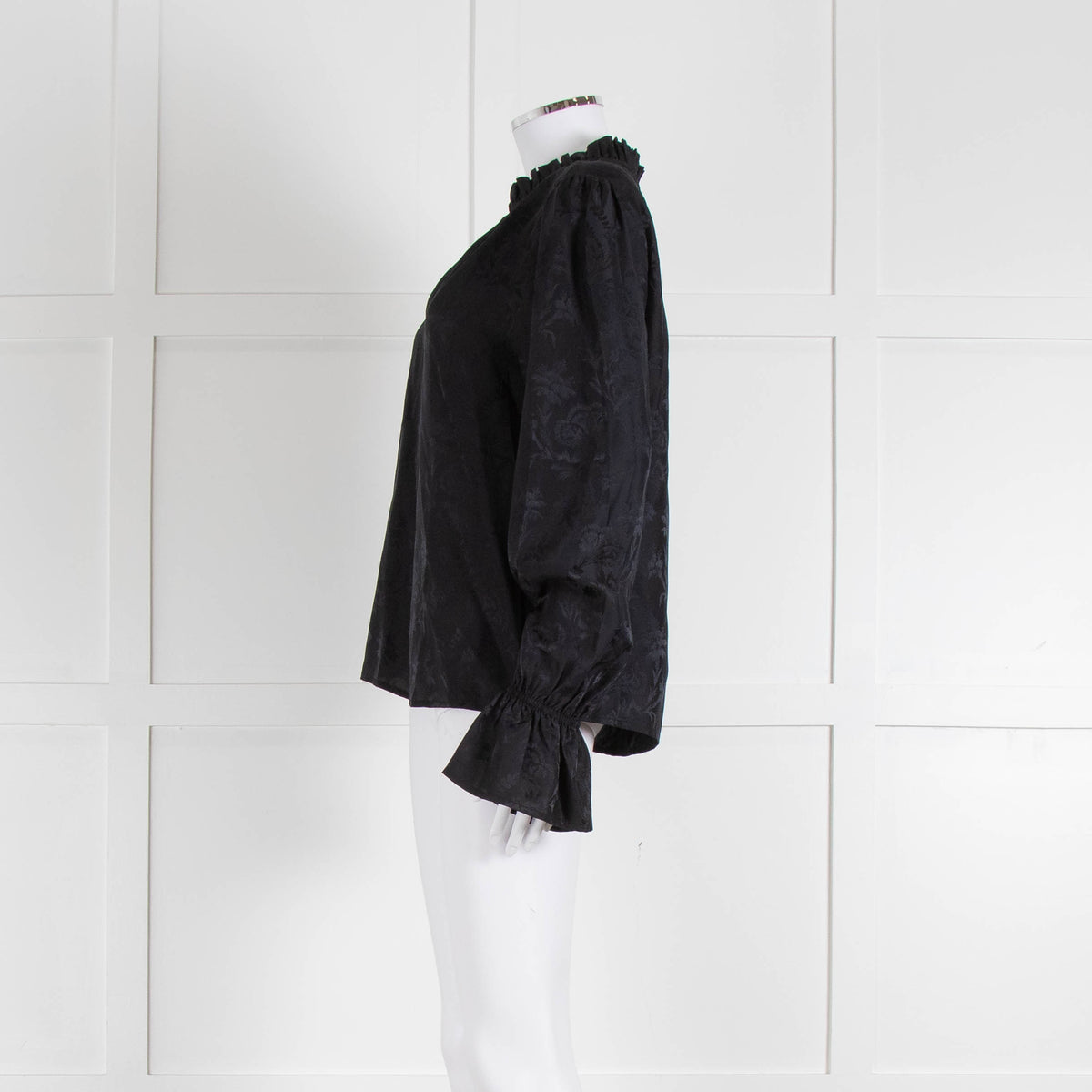 Paige Black Frill Collar Top