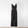 Tory Burch Black Gold Button Sleeveless Jumpsuit