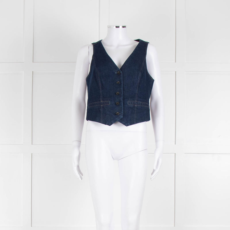 Paige Blue Denim Waistcoat