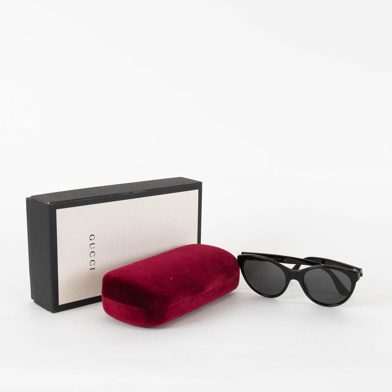 Gucci Black Diamante Logo Sunglasses