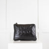 Chanel Black Aged Calfskin Votez Coco Clutch Bag