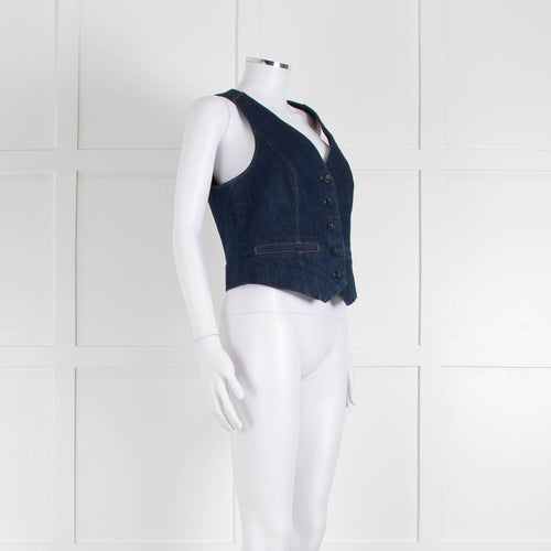 Paige Blue Denim Waistcoat