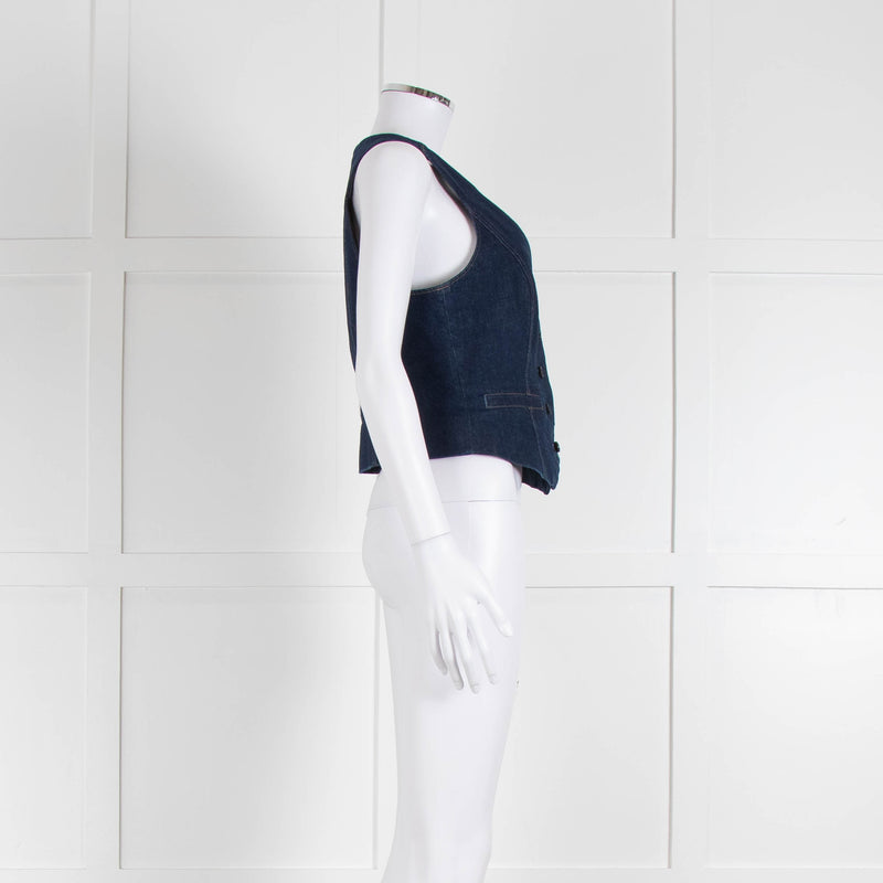 Paige Blue Denim Waistcoat
