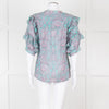 Paul & Joe Sister Turqouise and Pink Paisley Floral Shirt