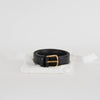 The Row Black Classic Belt with Gold Buckle