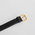 The Row Black Classic Belt with Gold Buckle