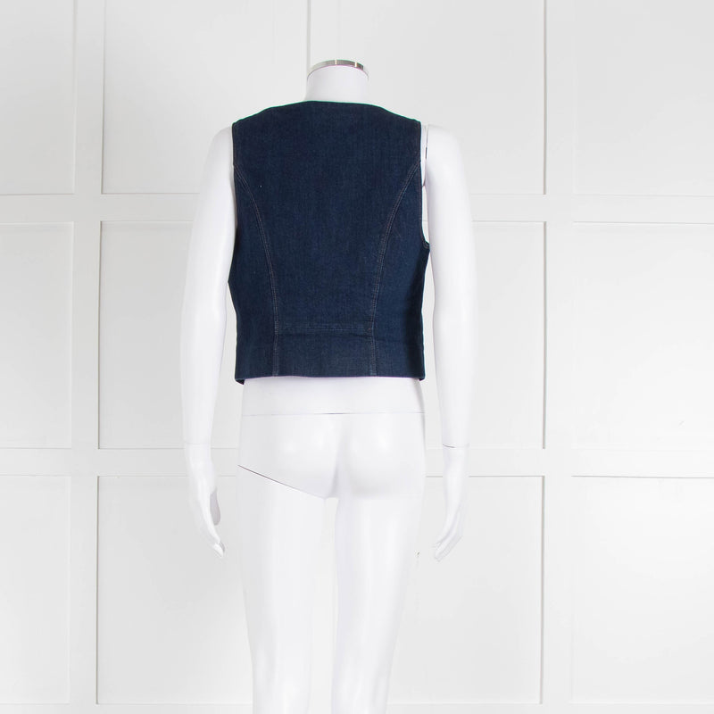 Paige Blue Denim Waistcoat