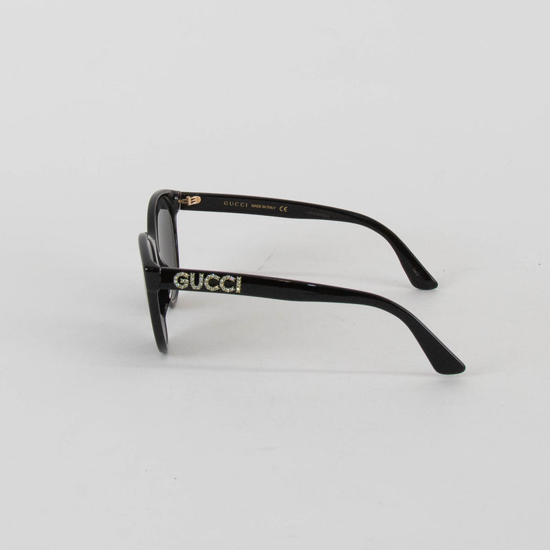 Gucci Black Diamante Logo Sunglasses