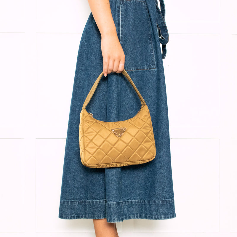 Prada Tabacco Re-Edition 2000 Quilted Handbag
